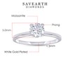 SAVEARTH DIAMONDS Solitaire Style Ring, Lab Created Moissanite Diamond Engagement
