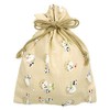 Hamamonyo Large Drawstring Hedgehog and Bean Panda, Beige, beige
