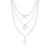 Ross-Simons Italian Sterling Silver Multi-Symbol Layered Necklace. 18 inches