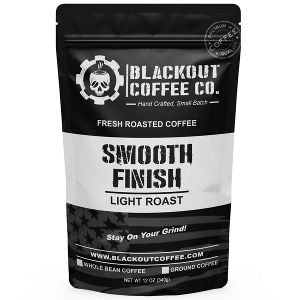 Blackout Coffee, Smooth Finish, Ground or Whole Bean, 100% Light