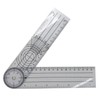 Garosa 5.5 Inch Folding Ruler Protractor Plastic 140mm Frosted Multi