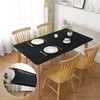 FANTELOO Black Spandex Stretch Fitted Table Top Cover for Dining
