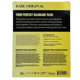 Babe Original Densifying Shampoo & Conditioner, 25.36 Fluid Ounce (Pack of 2)