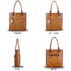 Genuine Leather Handbag Purses for Women Top Handle Bag Lady