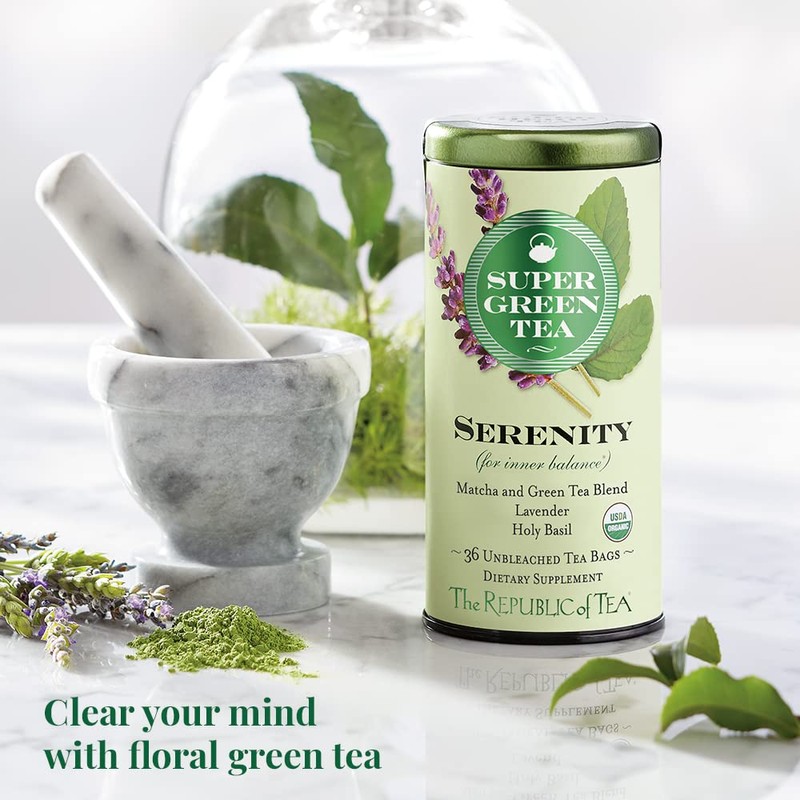 Republic of Tea, Tea Supergreen Serenity Organic, 36 Count