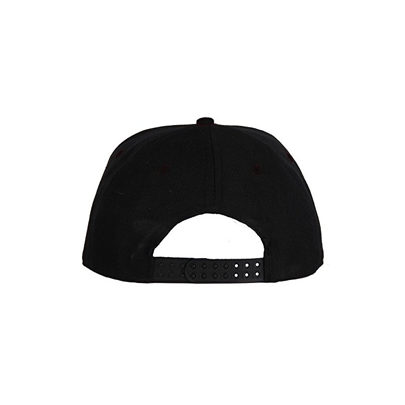 4sold Snapback Hat with Raised 3D Black Embroidery Letter Baseball