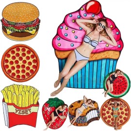 Extreme Beauty Toalla De Playa Microfibra Frutas Dona Cupcake Fresa Grande