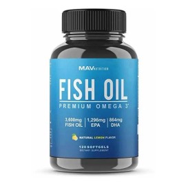 Mav Nutrition Omega 3 Aceite De Pescado Triple Fuerza, 3,600