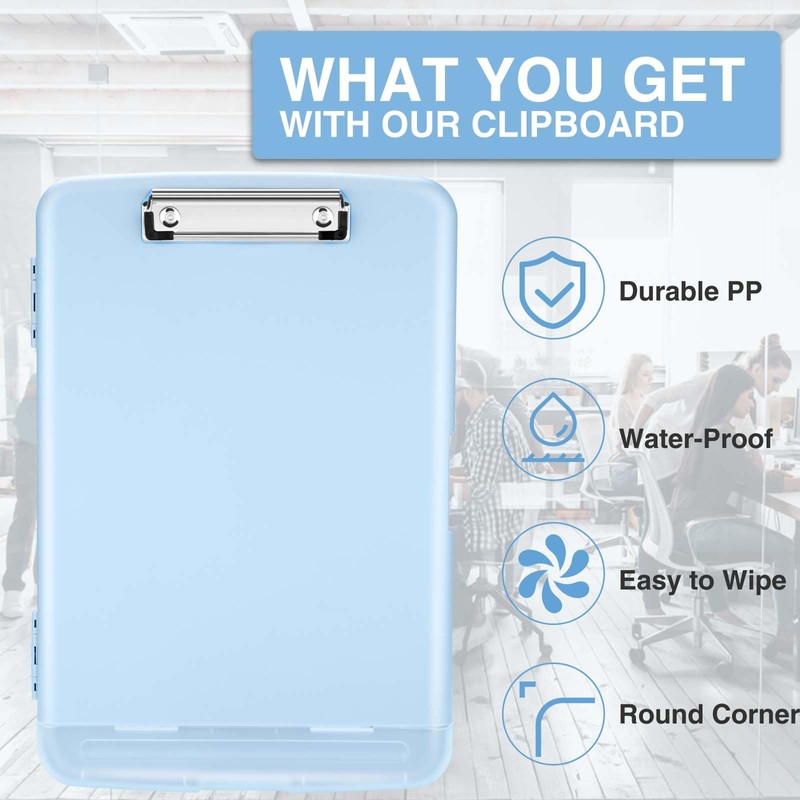 Sooez Clipboards with Storage, High Capacity Clip Boards 8.5x11 with