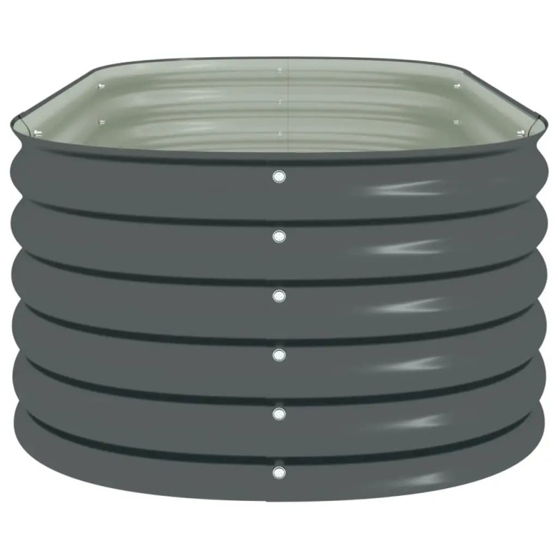 Galvanized Steel Gray 63"x31.5"x17.3" Garden Raised Bed Premium Garden SuppliesColor: