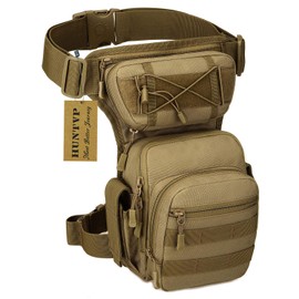 Huntvp® Tactical Leg Bag Military Leg Bag Molle Waist Bag Sports Tactical Leg Bag Army Leg Pockets Waterproof Belt Bag Tool Bag for Leg Men Women Motorcycle Hiking Outdoor