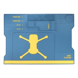 HARFINGTON Soldering Mat 20.3"x14.4" Silicone Magnetic Soldering Repair Mat Heat Resistant Electronics Work Mat for BGA Soldering Gun Workbench CellPhone Computer Electronics Repair, Blue