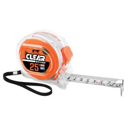 Performance Tool W5038 Clear Tape Measure Set - 16ft. x 3/4in. and 25ft. x 1in. (Pack of 2), Highly Accurate, Impact Resistant