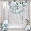 PartyDelight Silver Sequin Backdrop, Photography Curtain Special Events, Party 6Ftx7