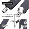 DonDon Men's Braces Extra Strong 3.5 cm Wide with 4