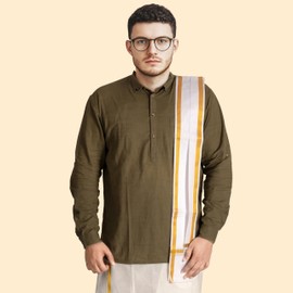 Angavastram Cotton Traditional Pooja Angvastram Shaluva Kanduva Kasavu for Religious Occasion Wedding Puja Rituals & Gifting (White Color with Golden Zari Border)