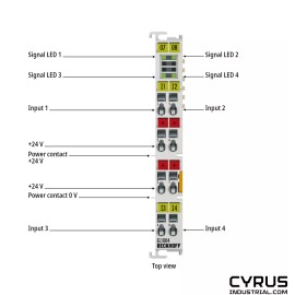 Beckhoff EL1004 EtherCAT Terminal, 4-channel digital input, 24 V DC, 3 ms