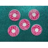5pc. Pink Sprinkle Donuts Resin Planar Flatbacks, Bow Center, Cabochon,