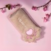XIANFANG Cat Paw Plush Cosmetic Bag, Cute Pink and Gray