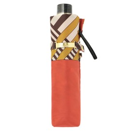 Moonbat [Lanvin Collection] Rain Umbrella Folding Umbrella Twill Geometric 21-083-11102-02 Red, red