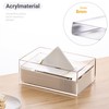 SANRUI Tissue Box Transparent Cosmetic Tissue Box for Dining Room