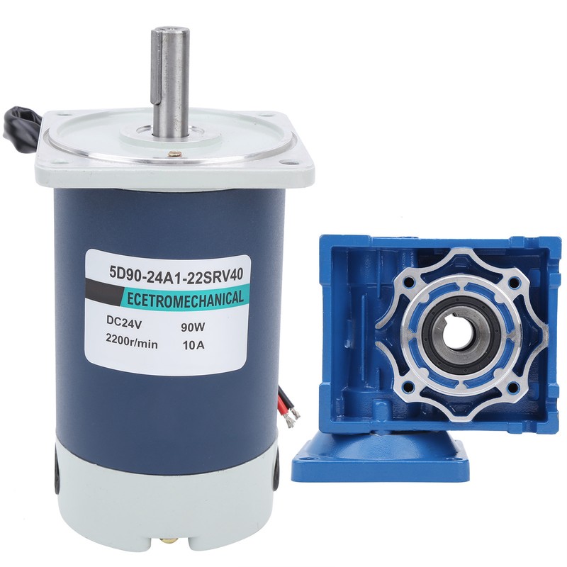 DC24V 5.5A 2200 r/min Worm Gear Reducer Motor 90W High