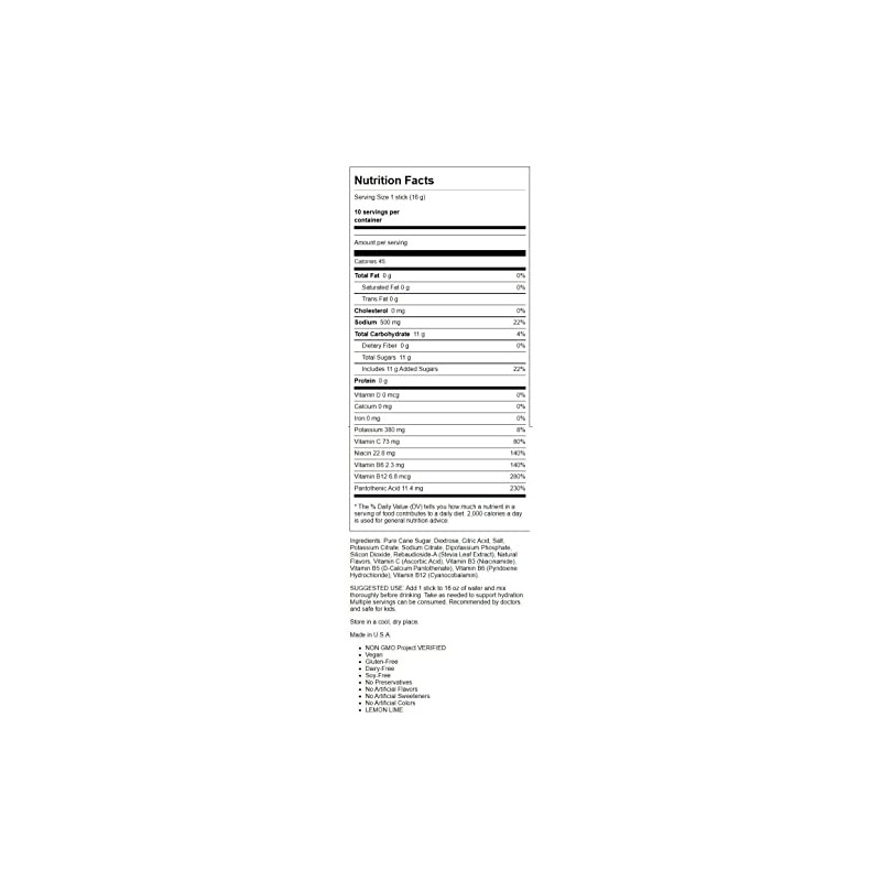 Liquid Iv Hydration Lemon Lime 10 Count 5.65 OZ