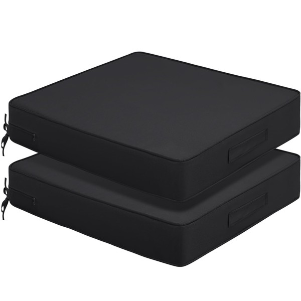 PITCTCHIC Waterproof Outdoor Chair Cushions Set of 2, 19" x