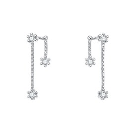 BriLove Women Zodiac Stud Earrings 925 Sterling Silver CZ Taurus Earrings - Horoscope Zodiac 12 Constellation Astrology Ear Vine Post Crawler Earrings