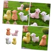 ORFOFE 8pcs Miniature Alpaca Figurines Mini Resin Alpaca Ornaments Tiny
