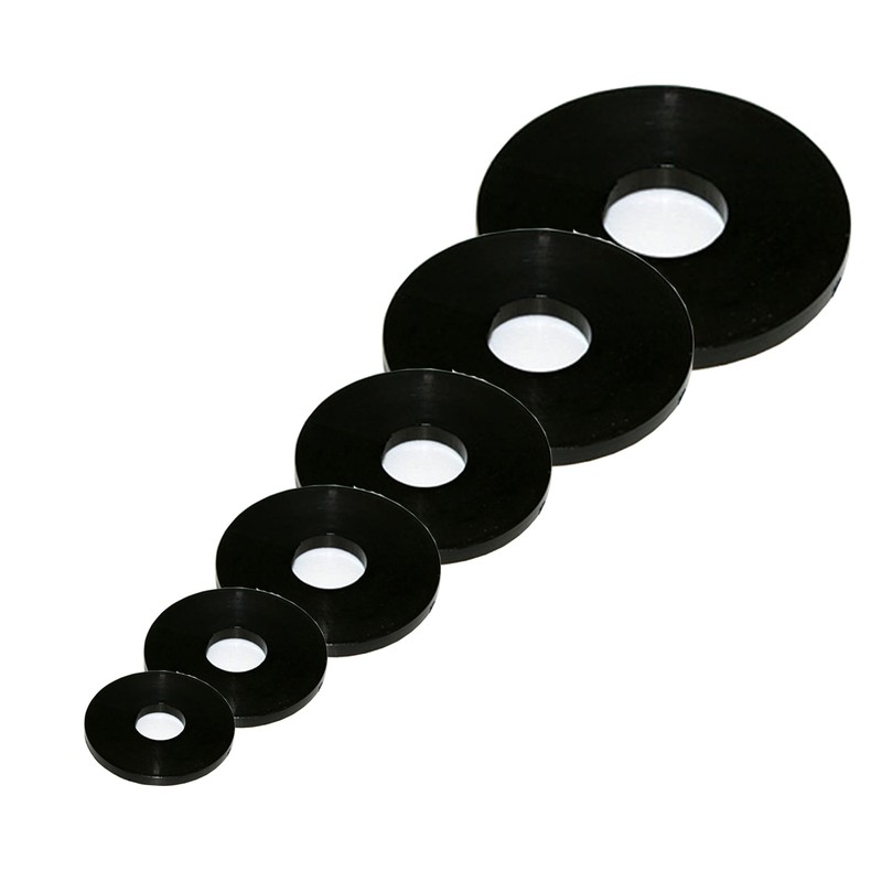 M12 X 36mm Nylon Black Penny Washers Fender Repair Washer
