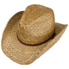 Lipodo Tencova Western Straw Hat - Natural Colour Hat -
