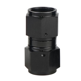 Dexepe 4AN to 4AN Female Thread Straight Swivel Coupler Union Fitting Adapter Aluminum Black Anodized Fuel System Fittings