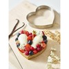 DE BUYER PERFORATED TART RING, Heart, in Stainless Steel, 0.75-Inch