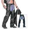 xL Biker Chaps Black Leatherlook Costume Extra Large for Wild