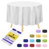 Hereisa 1-Pack Premium Plastic Tablecloth 84in. Round Plastic Table Cover