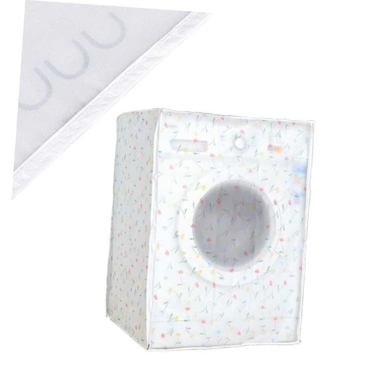 Mipcase Peva Washing Machine Cover Dustproof Protector Beautiful Floral Design