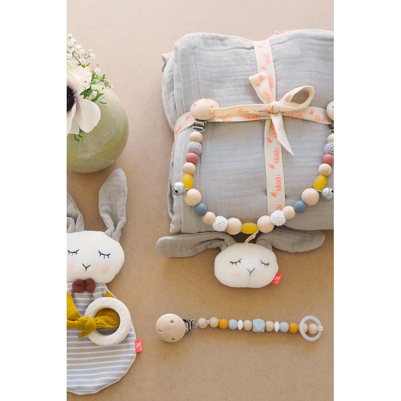 kikadu Pram Chain Rabbit Boy - Baby Toy Made from