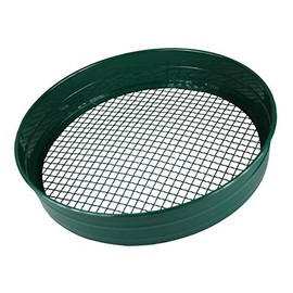 simpaoutdoor Steel Garden Riddle Sieve 1/2" 12mm Mesh 70mm Deep