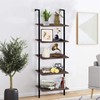 aboxoo Ladder Shelf Open Bookshelf 5-tier Wood Wall-mounted Bookcase Storage