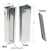 Bright Chrome Shower Door U-Channel with Metal Strike and Magnet