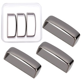 GORGECRAFT 3Pcs Belt Loop Keeper Backpack Strap Keepers Alloy Rectangle Holder Retainer Band for 38-39Mm Wide Belt Loops, Gunmetal