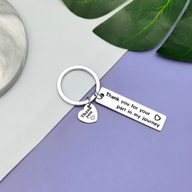 Vadaka 6Pcs Thank You Keychain Employee Appreciation Gifts Appreciation Keychain Retirement Gift for Coworker Employee Teacher Social Worker Gift Coworker Leaving Present for Women Men