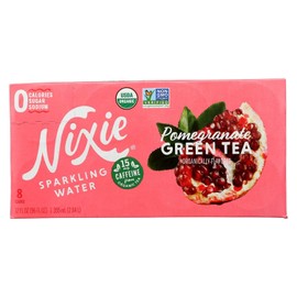 Nixie Sparkling Water Organic Pomegranate Green Tea Sparkling Water, 12 FZ