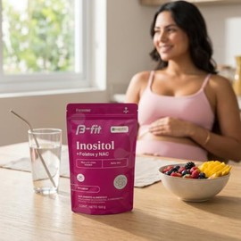 Myo Inositol y D-Chiro-Inositol 40:1 en Polvo con Folatos y NAC 150g - Ácido Fólico - Antioxidante, Vitaminas Mujer - Suplemento Alimenticio para Muje