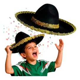 Sombrero Charro Infantil Revolución 15 Septiembre México Color Dorado