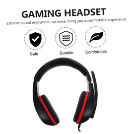 SEWACC Gaming Headphone Wired Headset with Mic Over Ear Stereo Design Lightweight Compact Comfortable Telescopic Head Beam Durable Tear Cable for Laptop Gaming