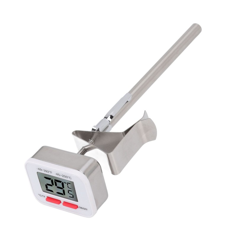 Food Thermometer Regulable Clip Large Display Screen Detachable Stainless Steel