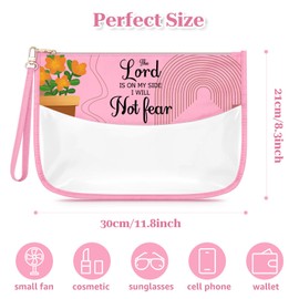 Sfodiary Christian Gift for Women Makeup Bag Motivational Saying Cosmetic Bag Inspirational Religious Gift Birthday Christmas Easter Presents for Friends Wife Sister Zipper Travel Pouch