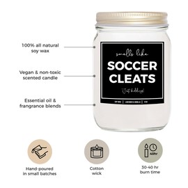 You Nique Designs Soccer Mom Gifts 8oz Candles for Soccer Moms - Birthday, Mothers Day Gifts for Sports Moms - Funny Sports Mom Mothers Day Candle Present Idea (Mahogany Teakwood)